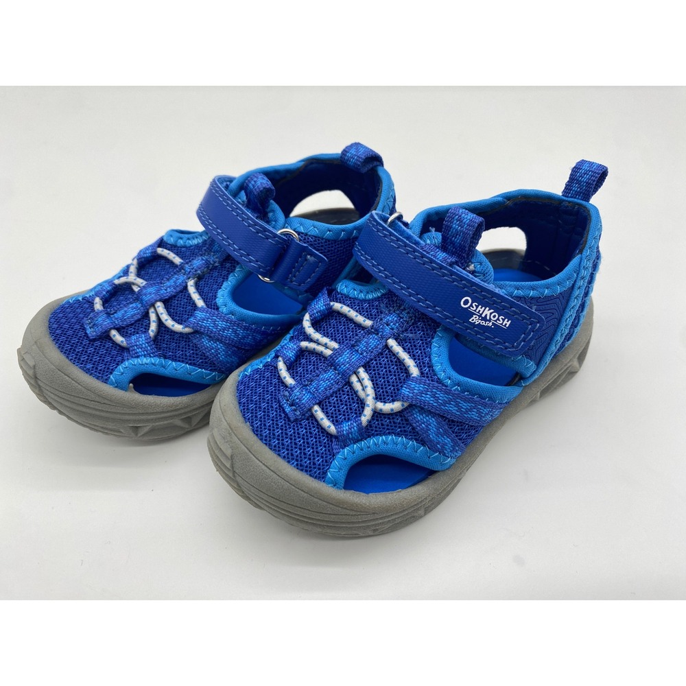 OshKosh Bgosh Kids Blue Mesh Closed Toe Water Sandals Size 7 Washable